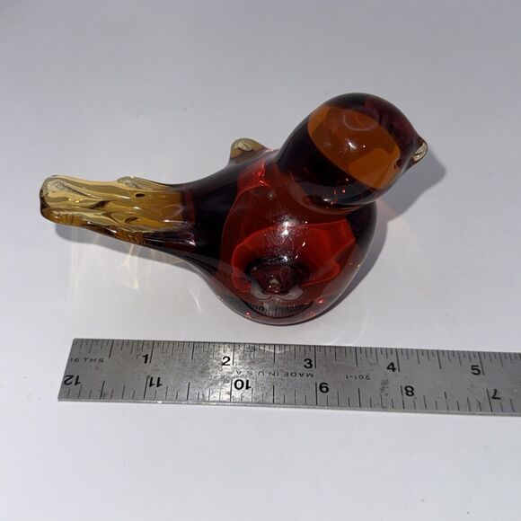 Viking Glass Amber Bird - Picture 8 of 8